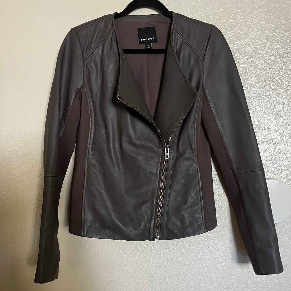 TROUVE 100% Leather Jacket Brand New Size S
